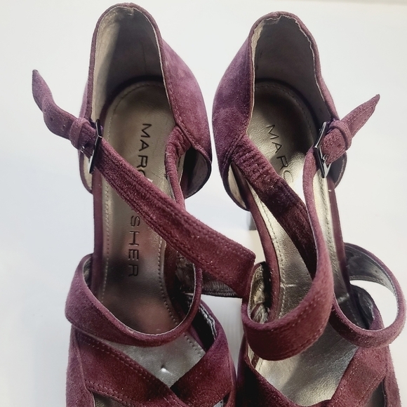 Marc Fisher Suzy Purple Strappy Mary Jane Pump High Heel 6 1/2 - Picture 5 of 16